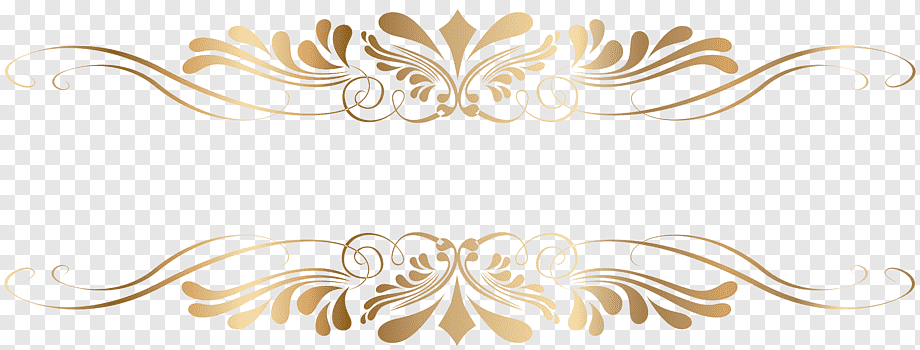 gold floral, Decorative arts, GOLD LINE, white, text, material png