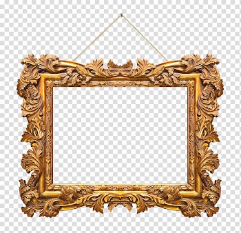 Gold floral frame, frame , Gold frame transparent background PNG clipart