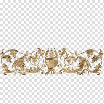 Gold floral frame, Gold Flower, Gold Jewelry transparent background PNG clipart