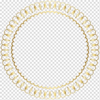 Gold floral wreath , .xchng , Decorative Round Border Frame transparent background PNG clipart