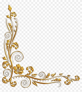 Gold Flower Border Png
