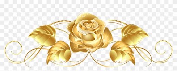 Gold Flower Clipart - Merry Christmas Greeting Cards