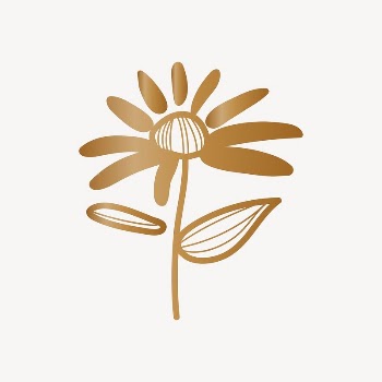 Gold flower collage element vector | Free Vector - rawpixel