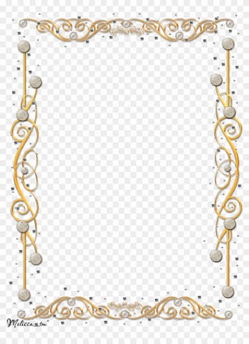 Gold Flower Frame Png Hd - Frame Border Design