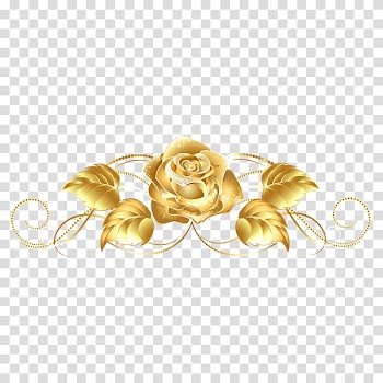 Gold flower , Greeting card Rose Christmas , Gold rose patterns transparent background PNG clipart