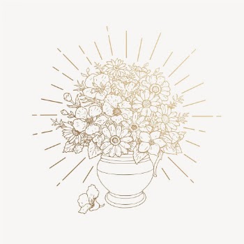 Gold flower vase clipart, vintage | Free Vector Illustration - rawpixel