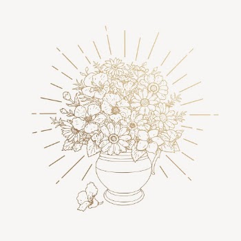 Gold flower vase drawing, vintage | Free PSD Illustration - rawpixel