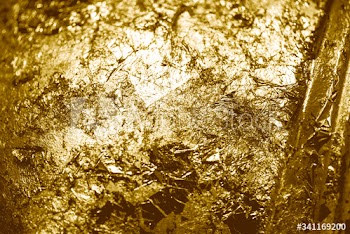 Gold foil crumpled