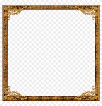 Gold Frame Borders Roses - Gold Frame Border Square