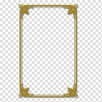 Gold frame, Gold frame transparent background PNG clipart