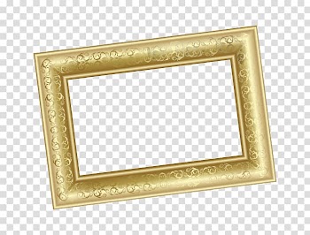 Gold frame illustration, frame Computer file, Gold Frame transparent background PNG clipart