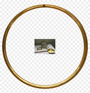 Gold Frame Round Clock Part By Magicsart - Gold Frame Circle Png
