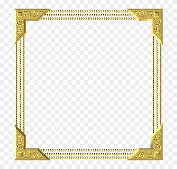 Gold, Frame, Square, Border, Decoration, Decor - Png Colour Border Hd