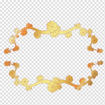 Gold frame transparent background PNG clipart