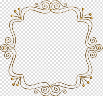 Gold frame transparent background PNG clipart