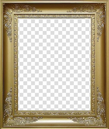 Gold frame transparent background PNG clipart