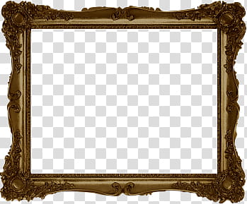 Gold frame transparent background PNG clipart