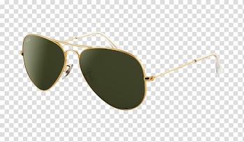 Gold framed Ray-Ban Aviator-style sunglasses, Aviator sunglasses Ray-Ban Wayfarer Clothing Accessories, Mens Ray Ban Sunglasses transparent background PNG clipart