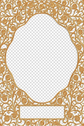 Gold Frames Ornament , gold border transparent background PNG clipart