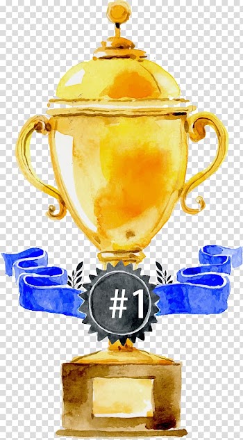 Gold game trophy , Trophy Fathers Day Watercolor painting Gift, Hand-painted illustration Trophy transparent background PNG clipart