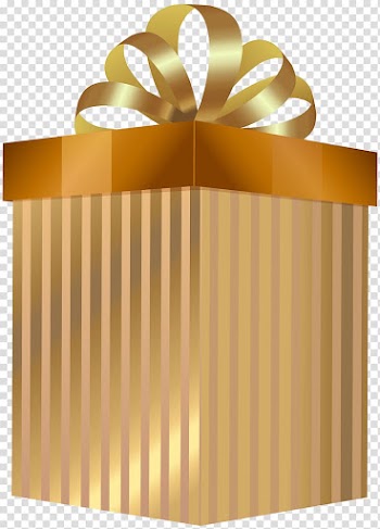 Gold gift box with ribbon illustration, Box , Gold Gift Box transparent background PNG clipart