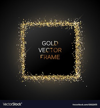 gold glitter frame