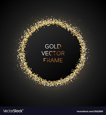 gold glitter frame
