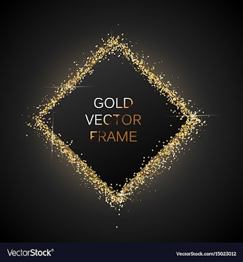 gold glitter frame