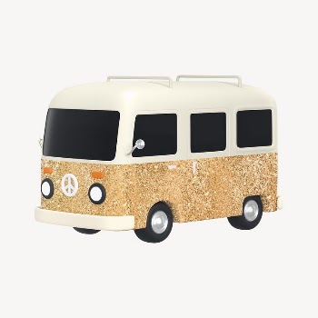 Gold glitter van collage element, | Free PSD - rawpixel