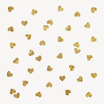 Gold glittery heart clipart, cute | Free PSD - rawpixel