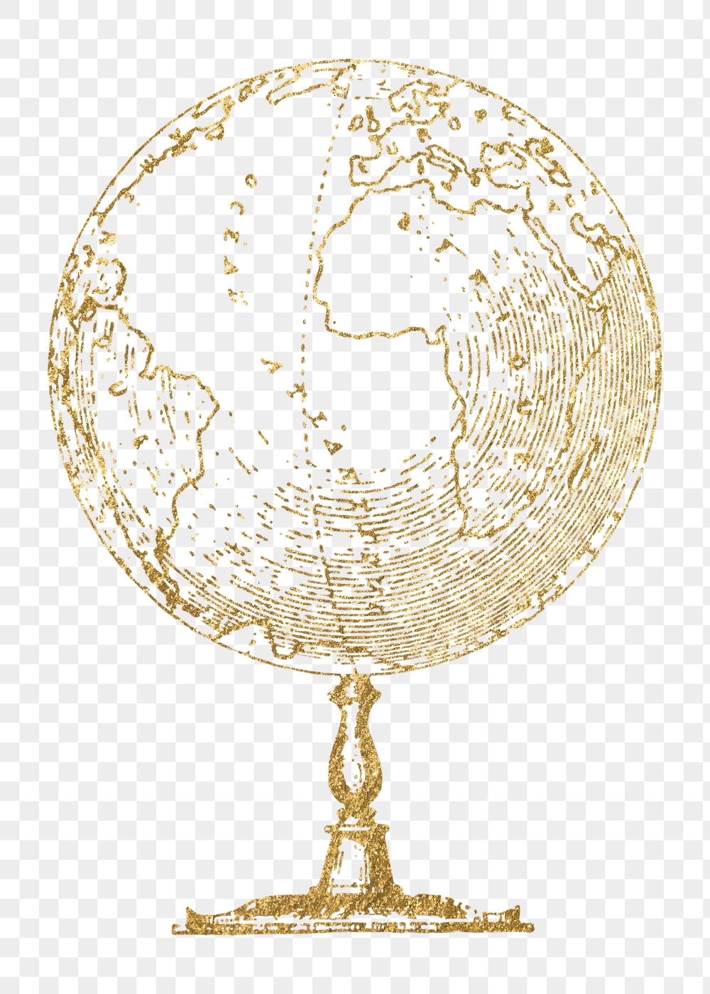 Gold globe png sticker, education | Free PNG Illustration - rawpixel