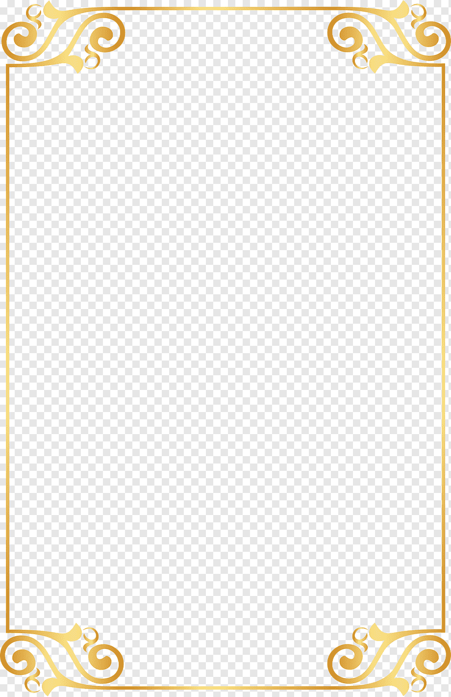 Gold, Gold border pattern elements, gold frame, border, template, frame png