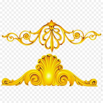 Gold - Gold frame decorative patterns material 
