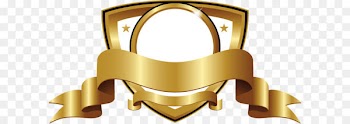 Gold - Gold shield ribbon border 