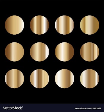 gold gradients circular metals set