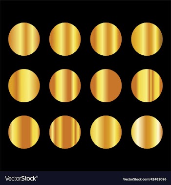 gold gradients circular metals set