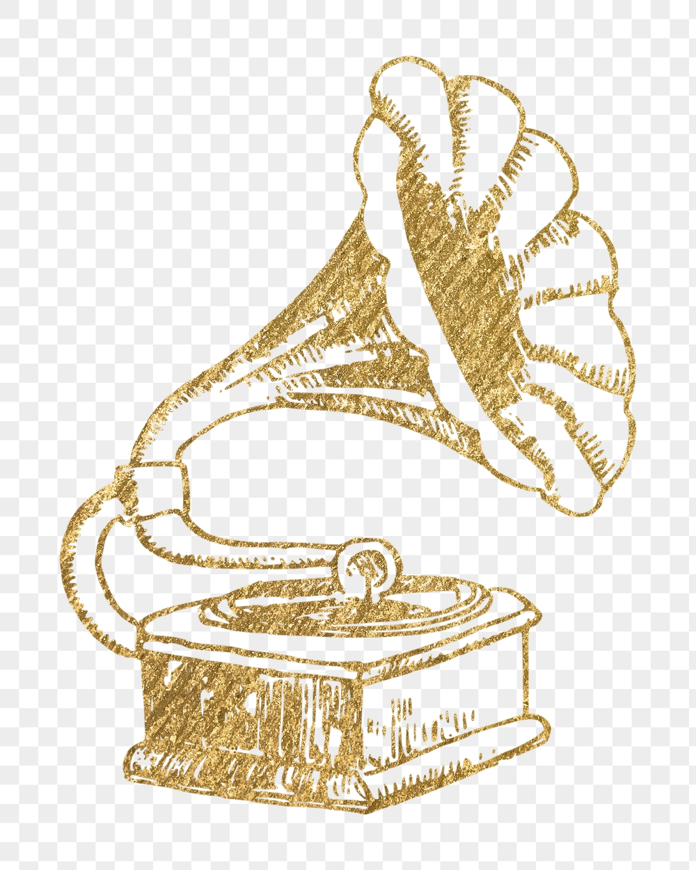 Gold gramophone png sticker, music | Free PNG Illustration - rawpixel