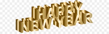Gold Happy New Year Clip Art Image 