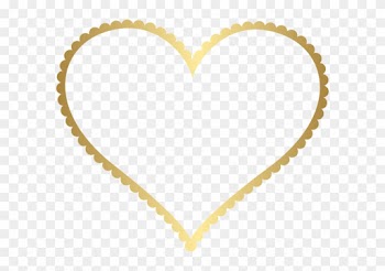 Gold Heart Border Frame Transparent Png Clip Art - Heart Border Png