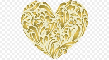 Gold Heart Clip art - GOLD HEART 