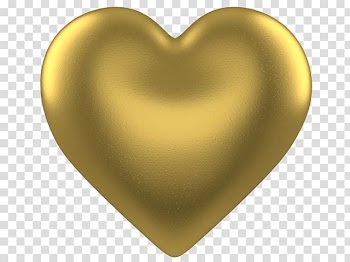 Gold Heart , GOLD HEART transparent background PNG clipart