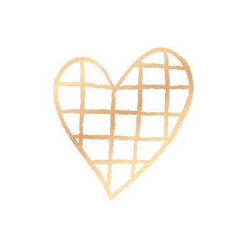 Gold heart icon psd checkered, hand-drawn… | Free stock illustration | High Resolution graphic