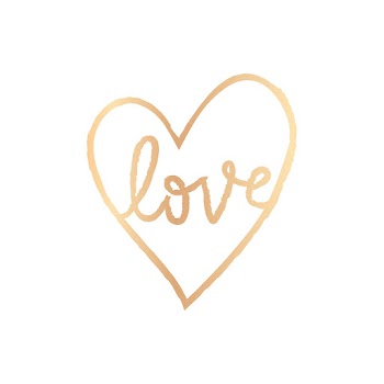 Gold heart icon psd love word, hand-drawn… | Free stock illustration | High Resolution graphic