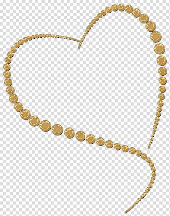 Gold Heart Jewellery Necklace , GOLD HEART transparent background PNG clipart