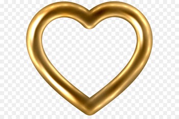 Gold Heart - Transparent Gold Heart PNG Clip Art Image 