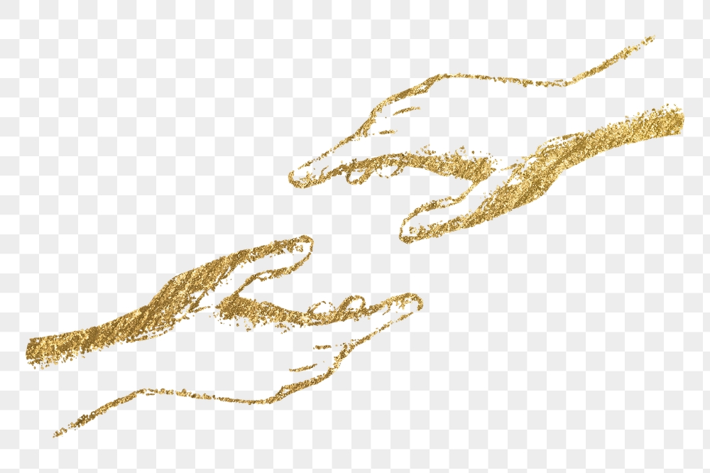 Gold helping hands png sticker, | Free PNG Illustration - rawpixel