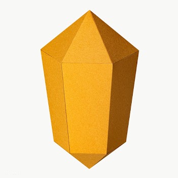 Gold hexagonal prism paper craft design element | Free  transparent png - 2339818