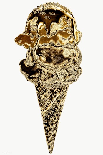 Gold ice cream cone sticker  design element | Free  transparent png - 2369314