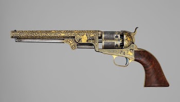 Gold-inlaid Colt Model 1851 Navy | Free Photo - rawpixel