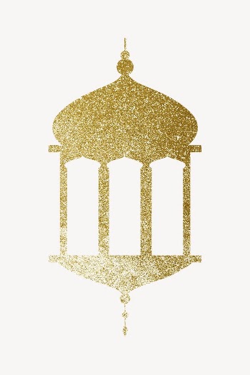 Gold Islamic lantern collage element | Free PSD - rawpixel